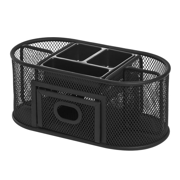 Lorell Mesh Organizer, 4-3/5" x 9-2/5" x 3", Black (LLR84240)