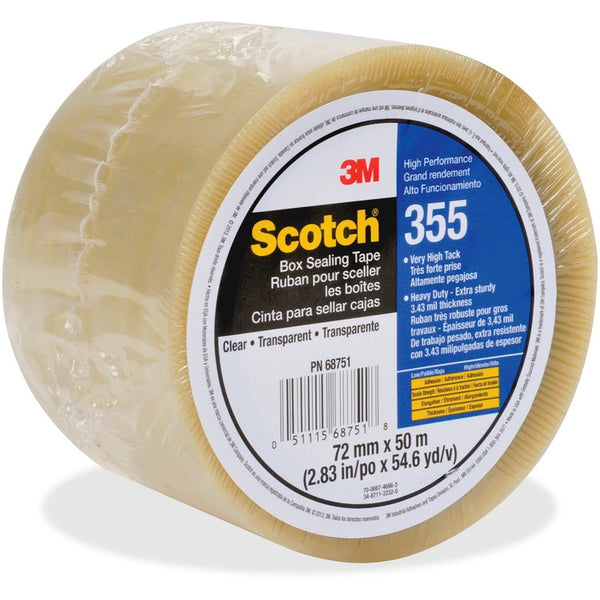 Scotch Box-Sealing Tape 355, 1RL, Clear (MMM35572X50CL)