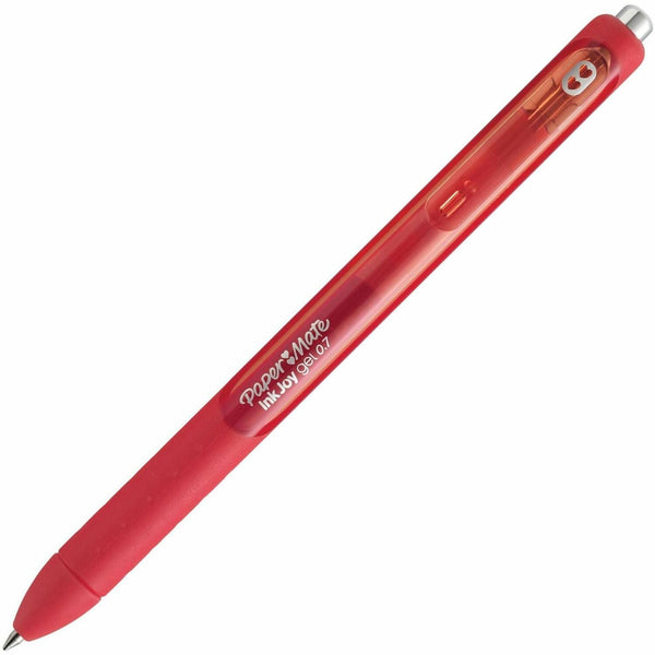 Paper Mate Retractable Gel Pens, .7mm, Red Barrel/Ink (PAP1953047) 1 Dozen