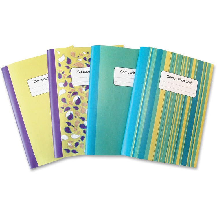 Sparco Composition Book, 7-1/2" x 10", 4/PK, Multi (SPR36125)