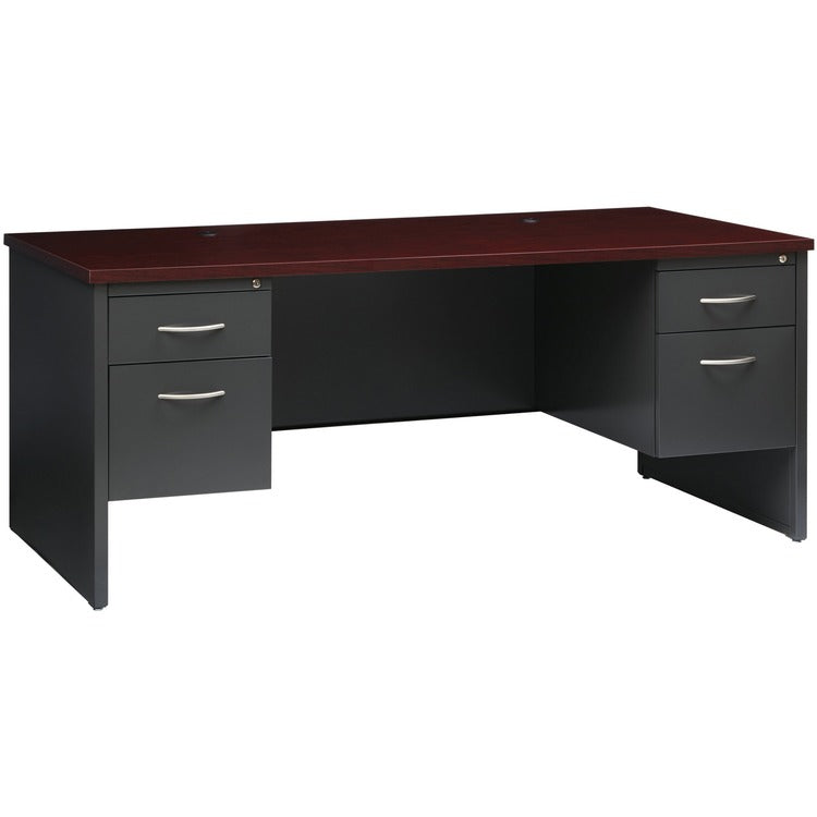 Lorell Double Pedestal Desk, 36" x 72", CH/MH (LLR79140)