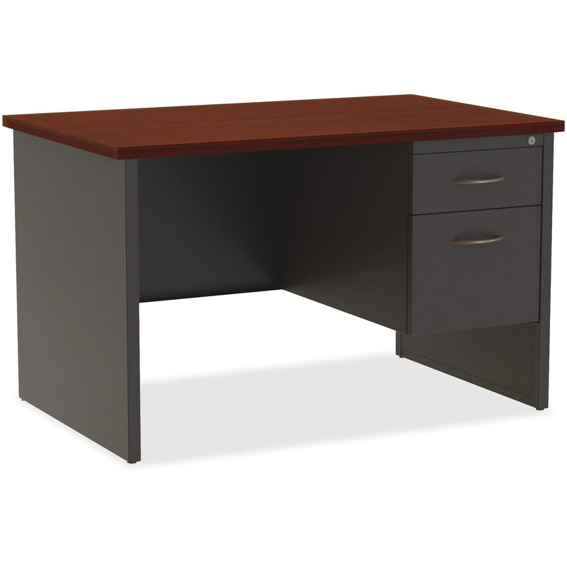 Lorell Right Pedestal Desk, 30" x 48", CH/MH (LLR79148)