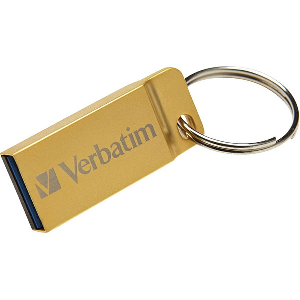 Verbatim Flash Drive, Seamless Metal Case, USB, 16GB, Gold (VER99104)