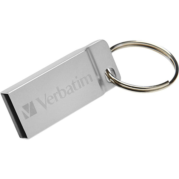 Verbatim USB Flash Drive, Seamless Metal Case, 32GB, Silver (VER98749)