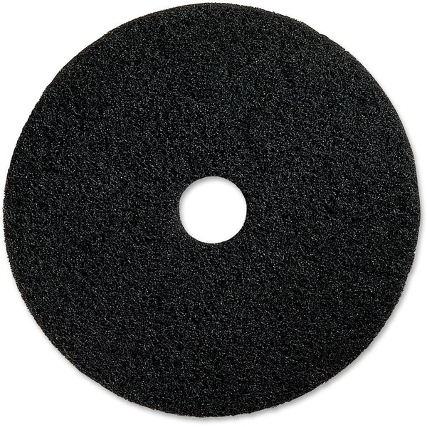 Genuine Joe Floor Stripping Pads, 14", 5/CT, Black (GJO90214)