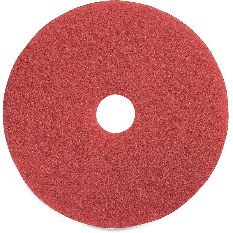 Genuine Joe Spray Buffing Floor Pads, 18", 5/CT, Red (GJO90418) Case of 5