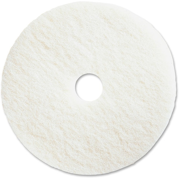 Genuine Joe Polishing Floor Pads, 13", 5/CT, White (GJO90513)