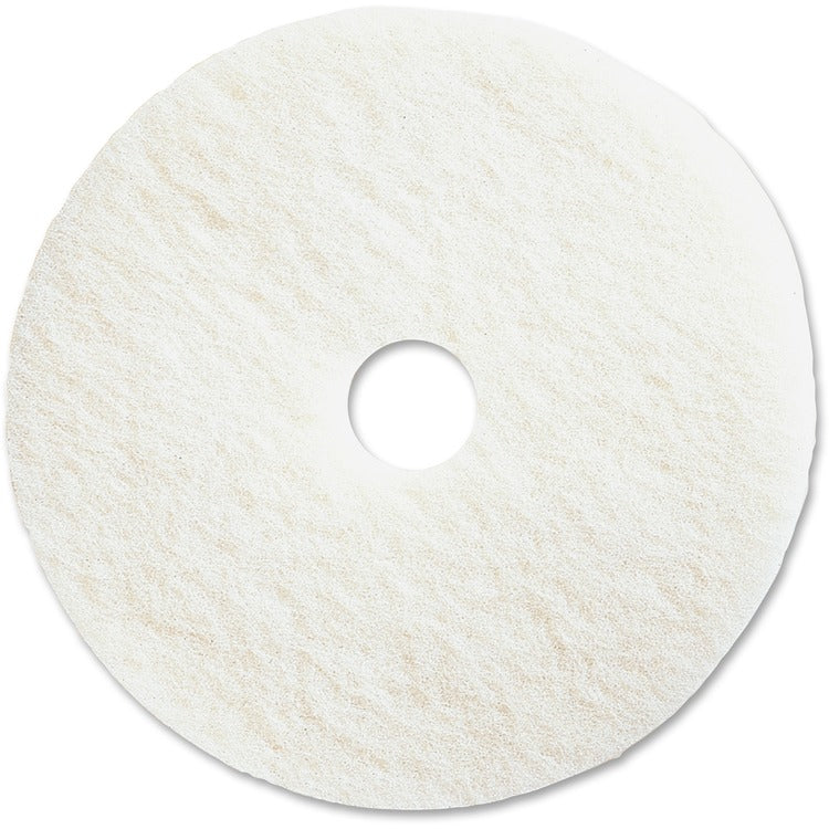 Genuine Joe Polishing Floor Pads, 16", 5/CT, White (GJO90516)