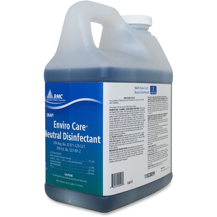 RMC Enviro Care Neutral Disinfectant, 1/2gal, Blue (RCM11828899) Case of 4