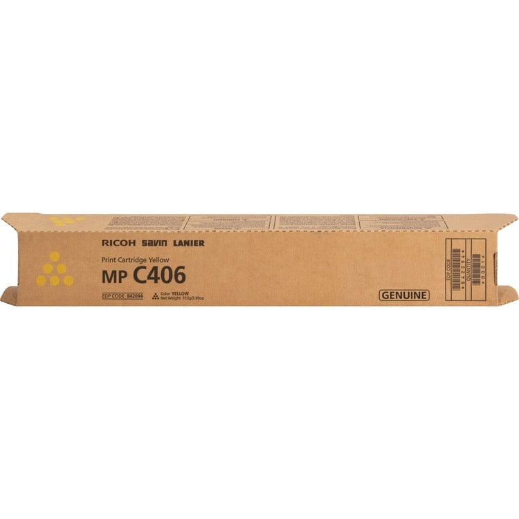 Ricoh Original Toner Cartridge, Yellow, Laser, 6000 Pages Cyan (RIC842094) Each