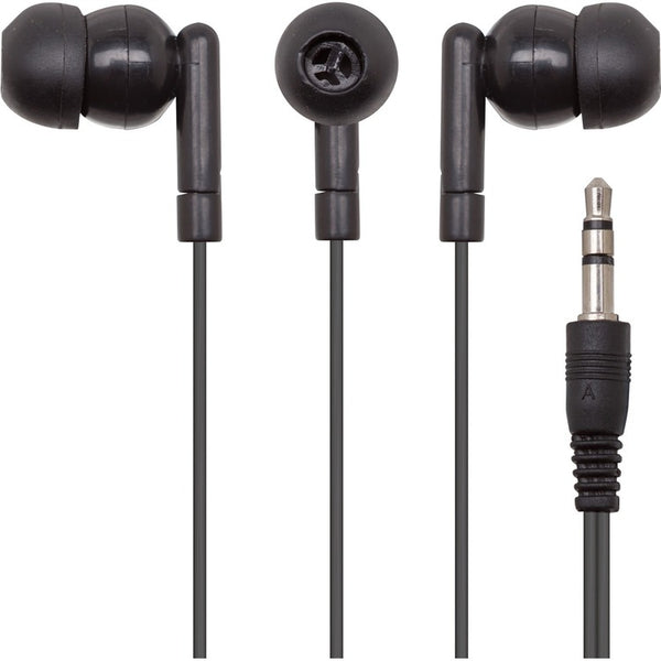 Califone E1 Multimedia Ear Bud With 3.5mm Plug - Stereo - Black - Mini-phone (3.5mm) - Wired - Earbud - Binaural - In-ear - 3.90 ft Cable (CIIE1) Each
