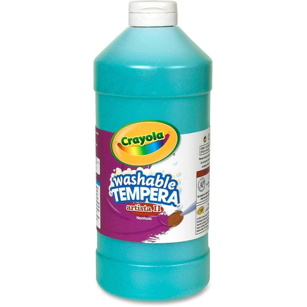 Crayola Washable Tempera Paint, 32oz, Turquoise (CYO543132048) Each