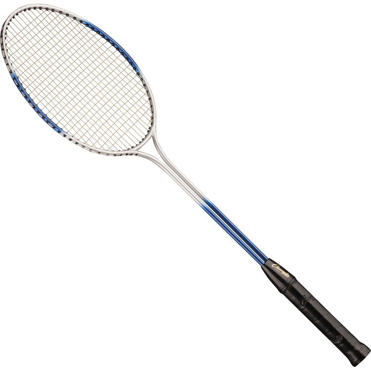 Champion Sports Double Steel Shaft Badminton Racket, Steel/Blue (CSIBR30) Each