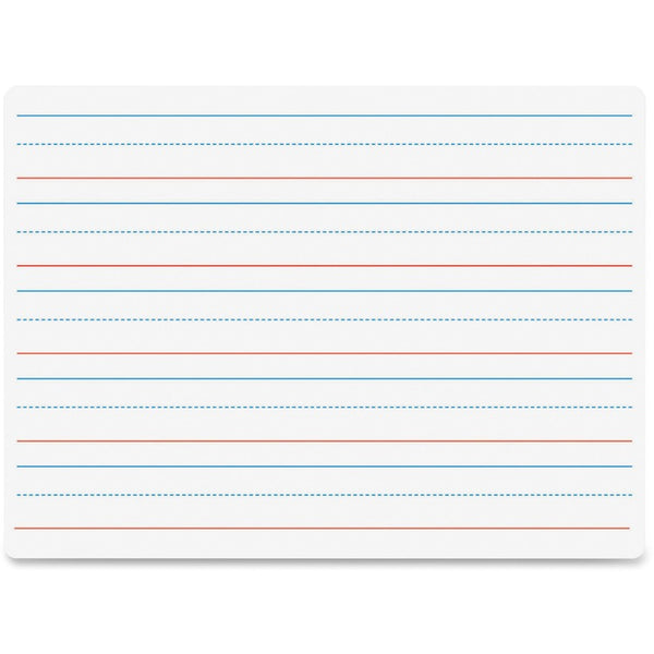 Flipside Dry-Erase Board, Ruled, 9" x 12", Red/Blue (FLP10034)