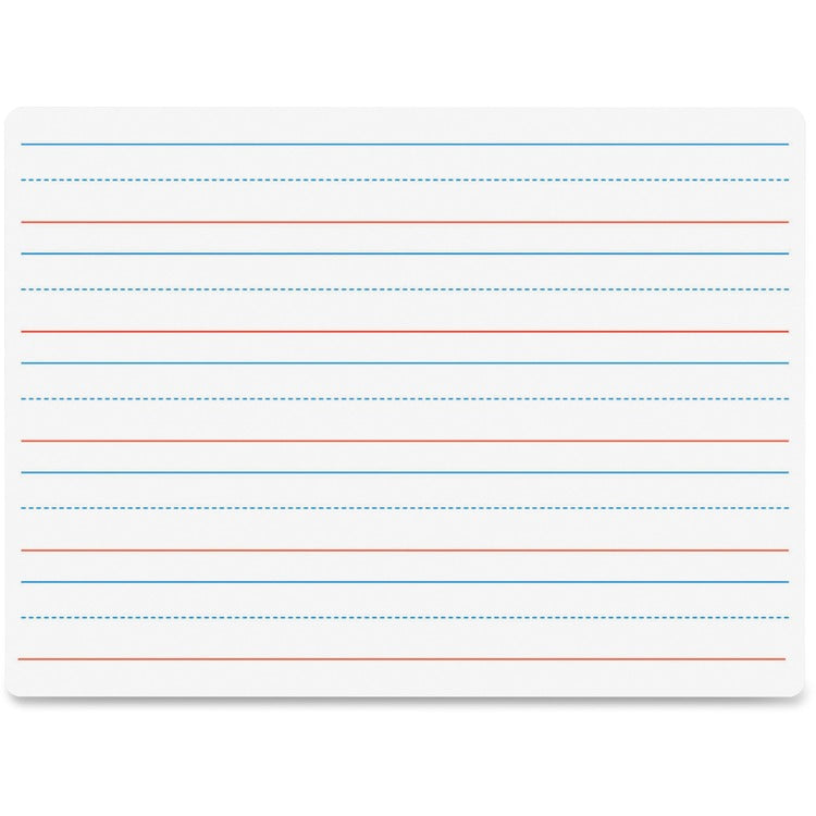 Flipside Dry-Erase Board, Ruled, 9" x 12", Red/Blue (FLP10034)