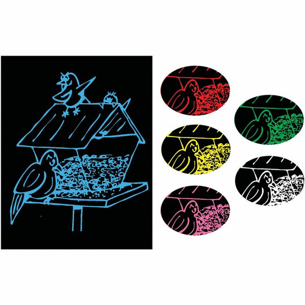 Creativity Street Now You See It! Etch Board - Classroom Activities - Recommended For 5 Year - 11"Height x 8.50"Width - 12 / Pack - Red, Yellow, Blue, Pink, White, Black (PAC4620) Pack of 12
