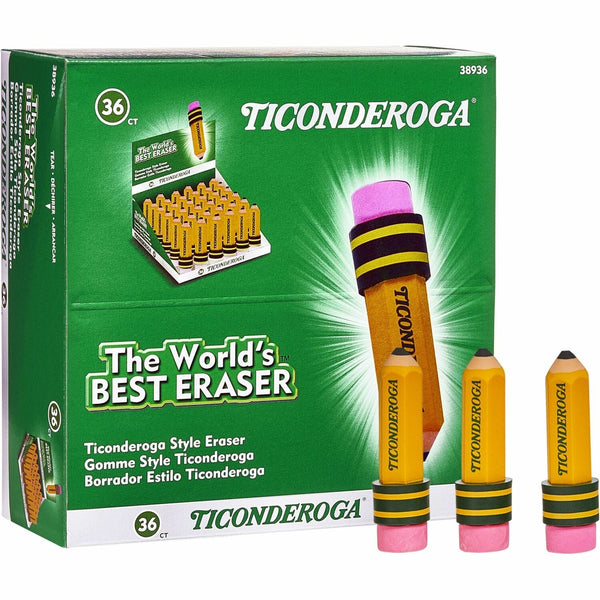 Ticonderoga Shaped Eraser, Latex-Free, 36/Box (DIX38936) Each