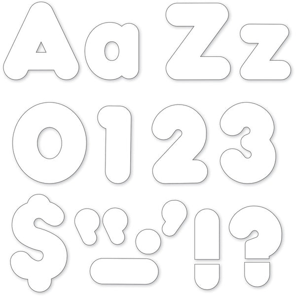 Trend Ready Letters Casual Combo Pack, White, 4", 181 per Pack (TEP79905) Each