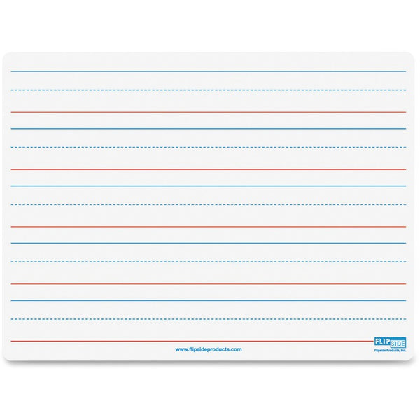 Flipside Magnetic Dry Erase Board, 9" x 12", Ruled, Red/Blue (FLP10076)