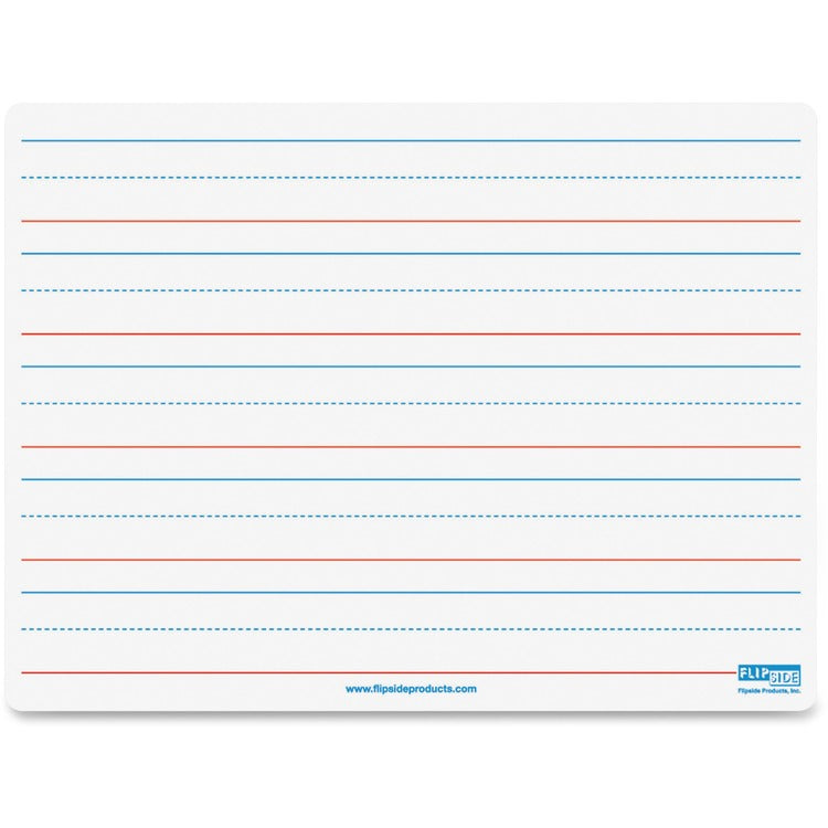 Flipside Magnetic Dry Erase Board, 9" x 12", Ruled, Red/Blue (FLP10076)