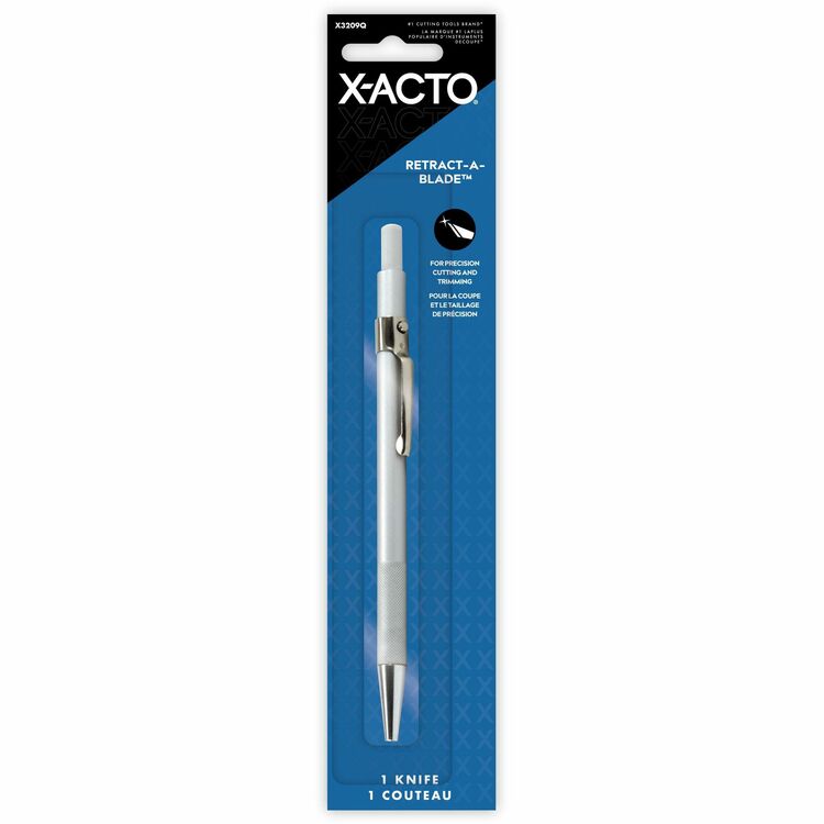 X-Acto Retractable Utility Knife with Pocket Clip (EPIX3209Q) Each