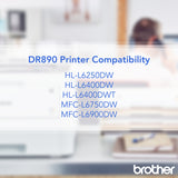 Brother DR890 Drum Unit, 50,000 Page-Yield, Black (BRTDR890) Each