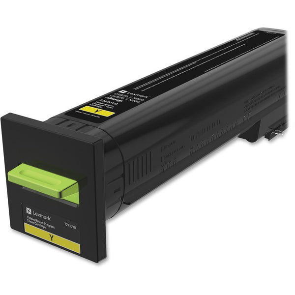 Lexmark Toner Cartridge, f/820/825/860, 8000 Page Yield, Yellow (LEX72K10Y0)