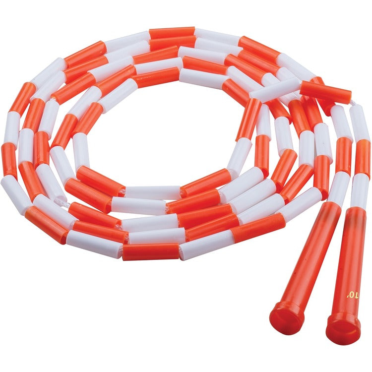 Champion Sports Plastic Segmented Jump Rope, 10", Orange/White (CSIPR10) Each