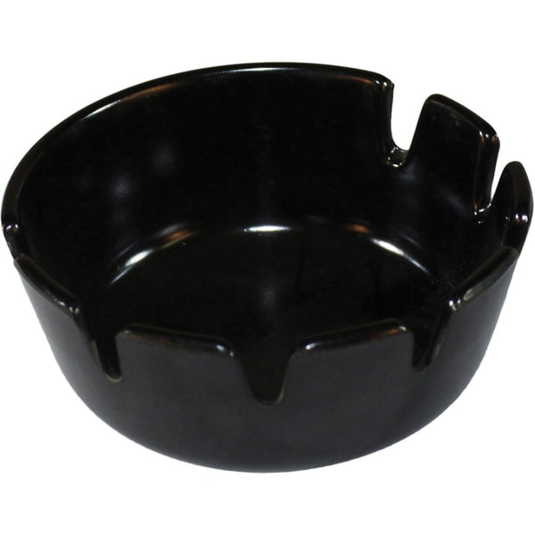 Impact Desktop Ash Tray, Heat Resistant, 1.8", x 4" x 4" Depth, Plastic, Black (IMP1007) Each