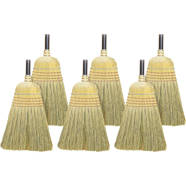 Genuine Joe Warehouse Corn/Fiber Broom, 6EA/CT, Natural (GJO12001CT) Case of 6