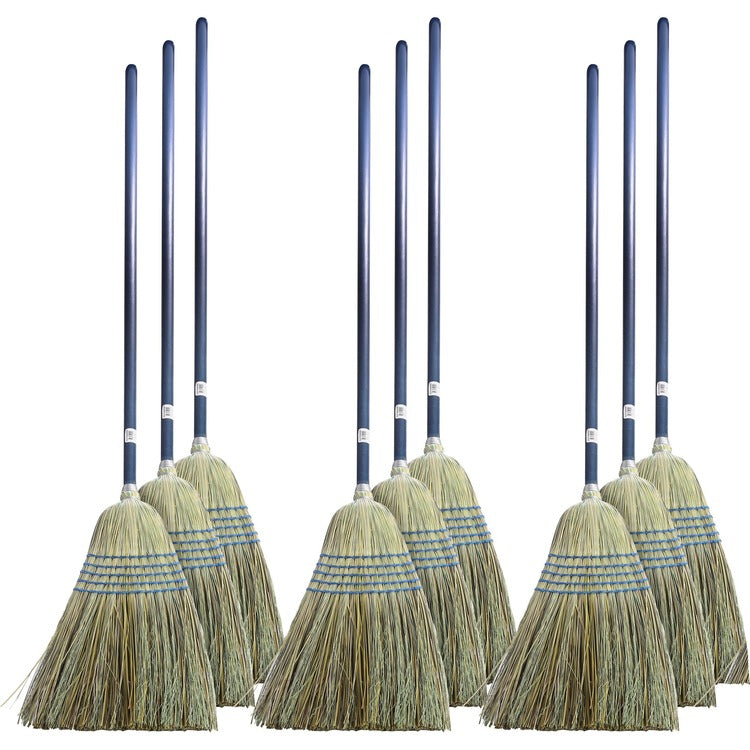 Genuine Joe Lightweight Corn/Fiber Maids Broom, 12EA/CT, Natural (GJO12002CT)