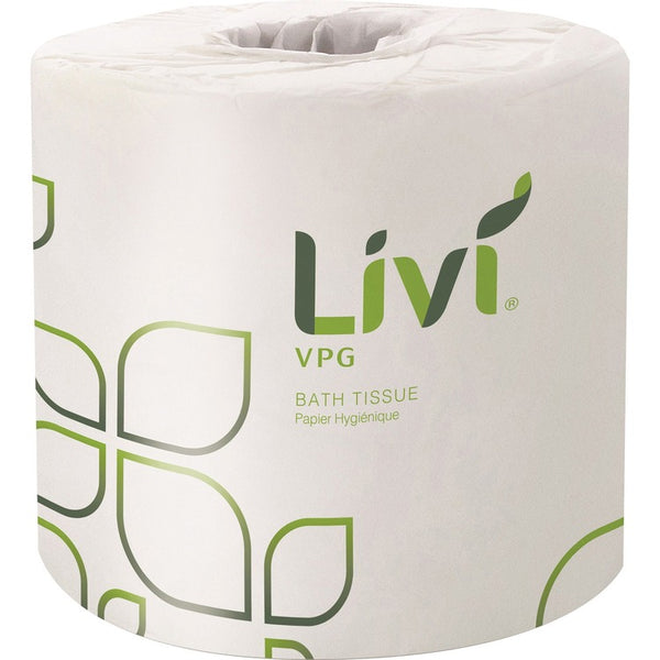 Livi Bath Tissue, 2-Ply, White, 500 Sheets, 96 Rolls/Carton (SOL21724) Case of 96
