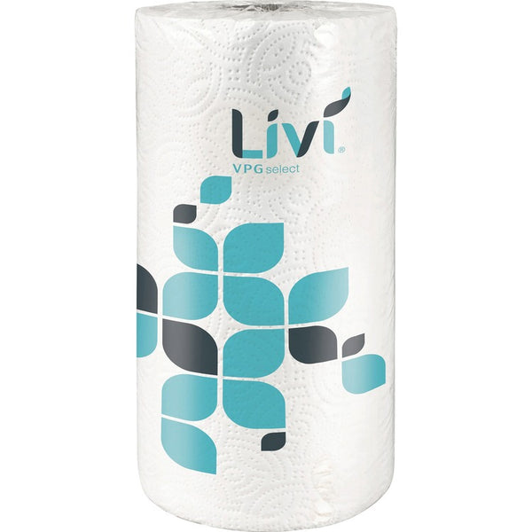 Livi Kitchen Roll Towel, 2-Ply, 9 x 11, 30RL/CT, White (SOL41504) Case of 30