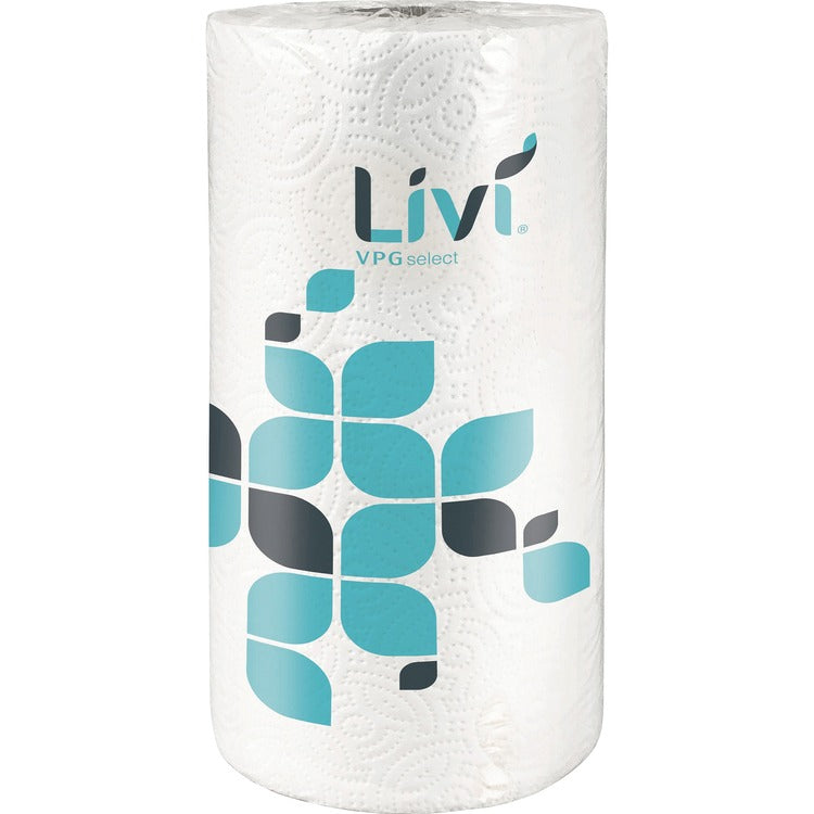 Livi Kitchen Roll Towel, 2-Ply, 9 x 11, 30RL/CT, White (SOL41504) Case of 30