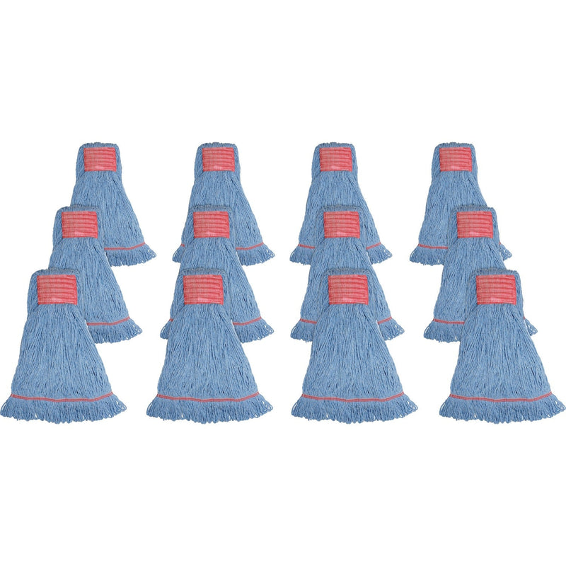 Genuine Joe Synthetic Lg Blend Wet Mop Wide Band Loop, 21oz, 12/C, Blue (GJOLBL5BCT) Case of 12