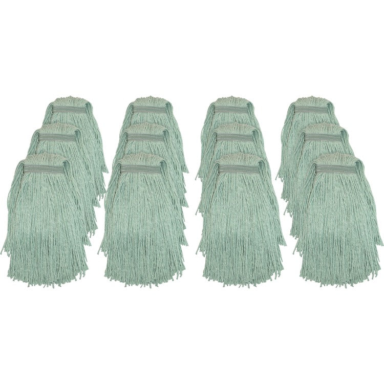 Genuine Joe Web Blend Mopping Mophead, No.20, 12EA/CT, Green (GJON20G1BCT) Case of 12