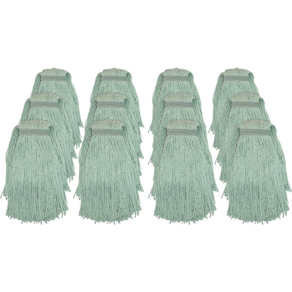 Genuine Joe Web Blend Mopping Mophead, No.24, 12EA/CT, Green (GJON24G1BCT) Case of 12