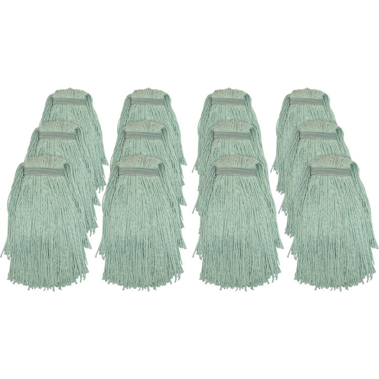 Genuine Joe Web Blend Mopping Mophead, No.24, 12EA/CT, Green (GJON24G1BCT) Case of 12