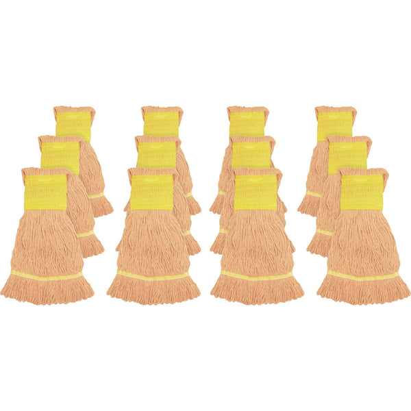 Genuine Joe Small Blend Wide Band Loop Mop, 12/CT, Orange (GJOSOR5BCT) Case of 12