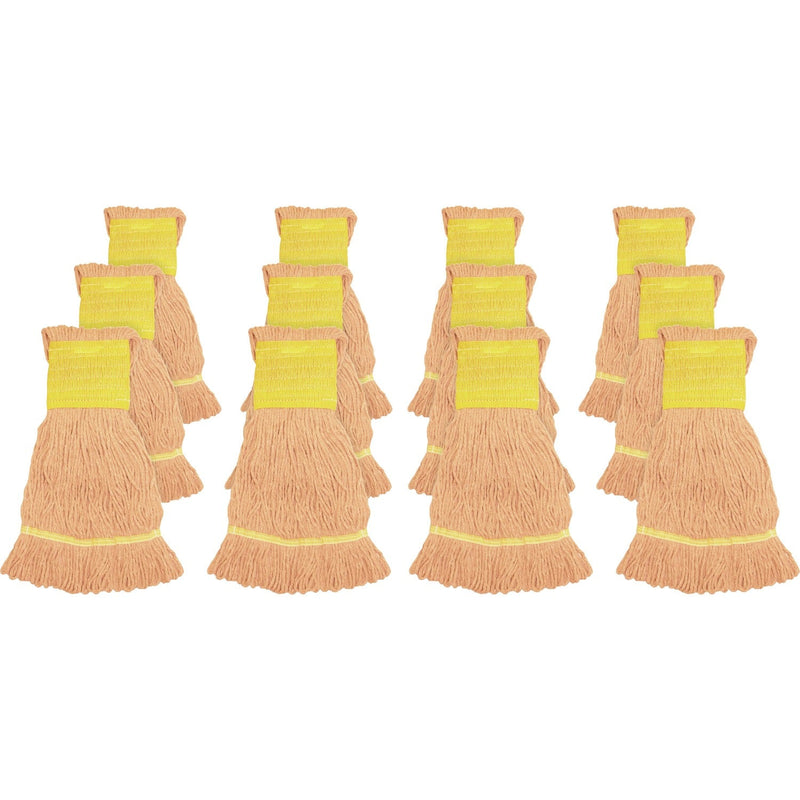 Genuine Joe Small Blend Wide Band Loop Mop, 12/CT, Orange (GJOSOR5BCT) Case of 12