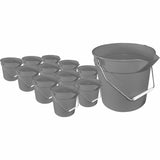 Impact® Deluxe Heavy-Duty 10 Quart Bucket, Gray, 12/Case (IMP5510CT) Case of 12