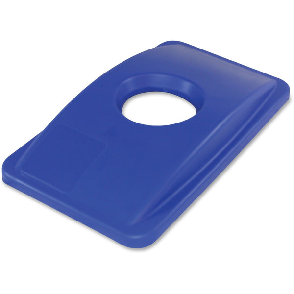 Thin Bin Thin Lid Bin w/Round Cut Out, 23 Gal, 4/CT, Blue (IMP702511CT) Case of 4