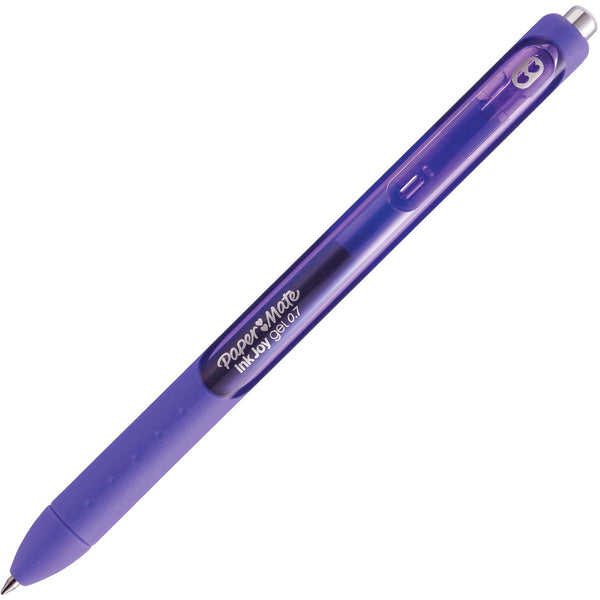 Paper Mate Retractable Gel Pens, .7mm, 12/BX, Purple Barrel/Ink (PAP1953511) Each