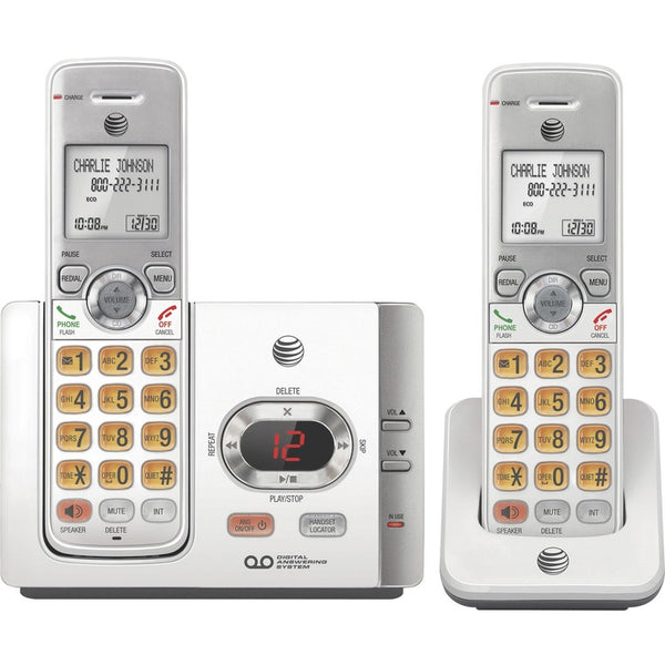 AT&T Cordless Phone, w/2 Handsets, 5-3/5"x3-2/5"x5-3/5", Silver (ATTEL52215) Each