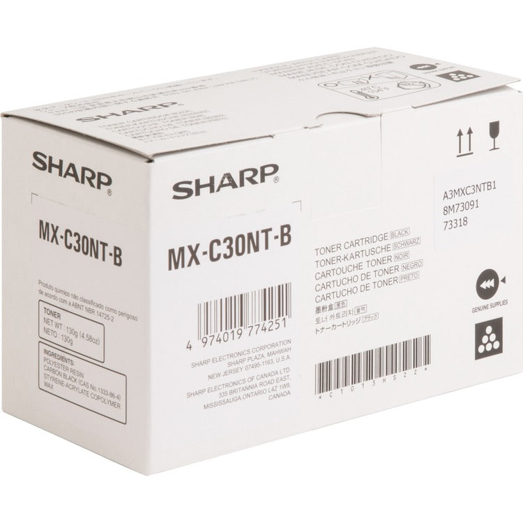 Sharp Toner Cartridge for MX-C300, 6000 Page Yield, Blue (SHRMXC30NTB) Each