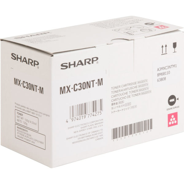 Sharp Toner Cartridge for MX-C300, 6000 Page Yield, Magenta (SHRMXC30NTM) Each