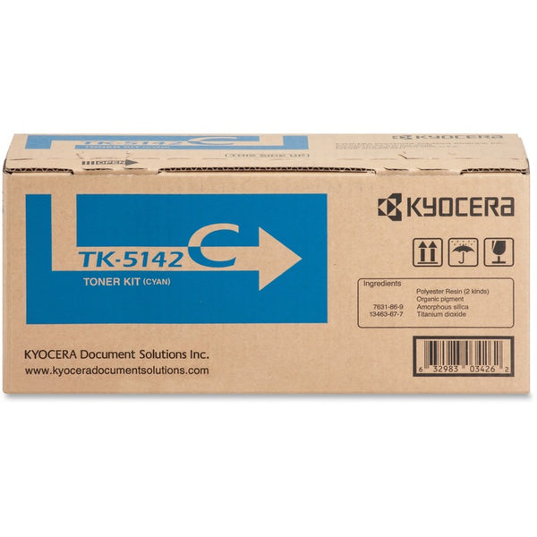Kyocera Toner Cartridge f/6130/6030, 5000 Page Yield, Cyan (KYOTK5142C) Each