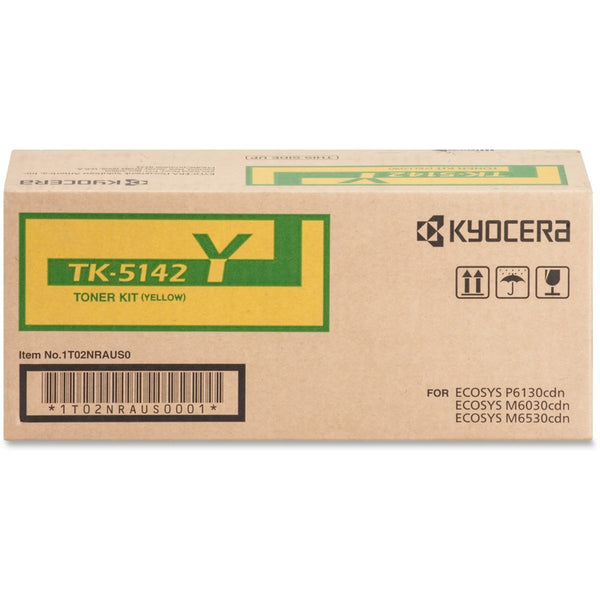 Kyocera Toner Cartridge f/6130/6030, 5000 Page Yield, Yellow (KYOTK5142Y) Each