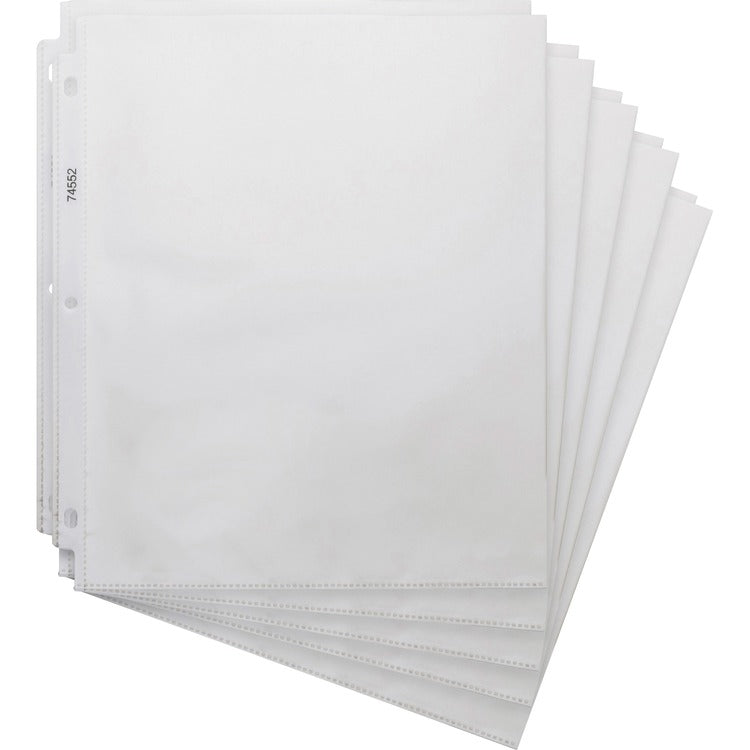 Business Source Top-Loading Sheet Protectors, 3-Hole, 200 Per Pk, 5/BX, CL (BSN74552) Box of 200