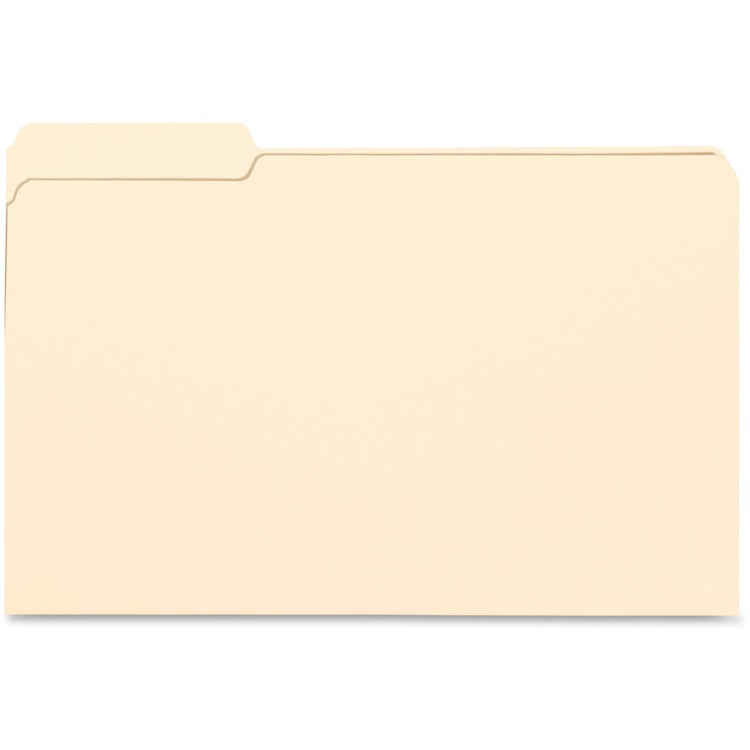 Business Source File Folders, 1/3Cut, 3/4" Exp, Legal, POS 1, 100/BX, MLA (BSN99724) Box of 100